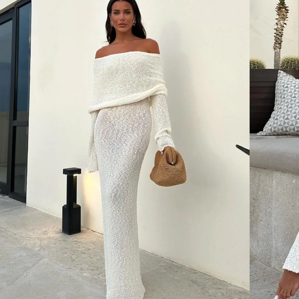 Meshki Marisol Off Shoulder Maxi Dress